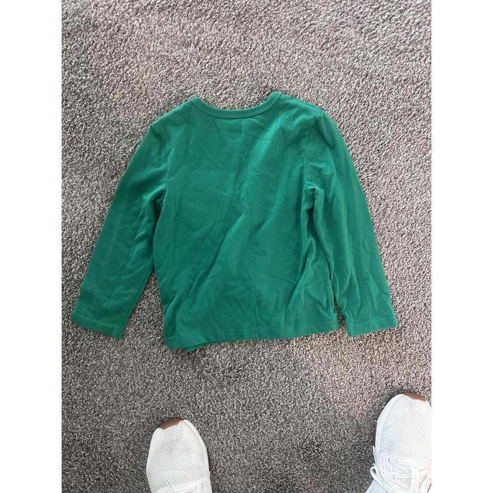 Green Holiday Long Sleeve Boys' Shirt Size 2T - Picture 3 of 3